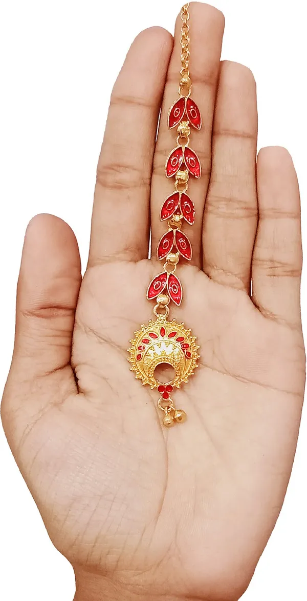 Assamese_Copper_Red_Colour_Maang_Tikka_For_Women_&_Girl